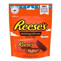 Reese's - Milk Chocolate Peanut Butter Cups Miniatures Candy Snack Size Pouch 200g Reese's Milk Chocolate Peanut Butter Cups Miniatures Candy Snack Size Pouch 200g