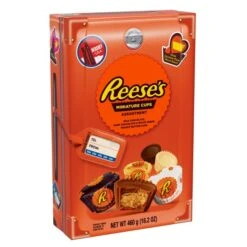 Reese's - Milk Chocolate Peanut Butter Cups Miniatures Candy Assortment Box 460g Reese's Milk Chocolate Peanut Butter Cups Miniatures Candy Assortment Box 460g