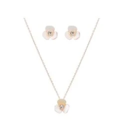 Buckley London - Mother Of Pearl Flower Earring And Pendant Set Buckley London Mother Of Pearl Flower Earring And Pendant Set