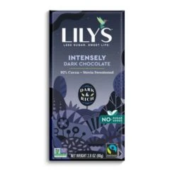 Hershey's - Lily's No Sugar Added 92% Intensely Dark 80g Hershey's Lily'S No Sugar Added 92% Intensely Dark 80g